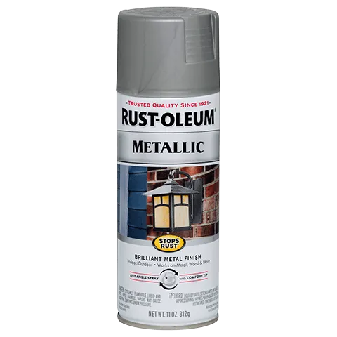 12 OZ Stops Rust Metallic Spray Paint - Matte Nickel