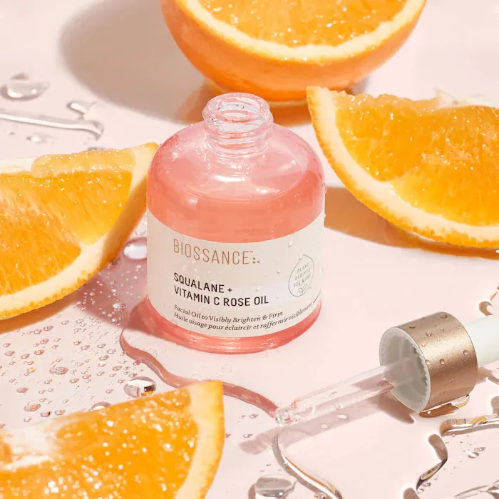 Biossance Squalane   Vitamin C Rose Firming Oil