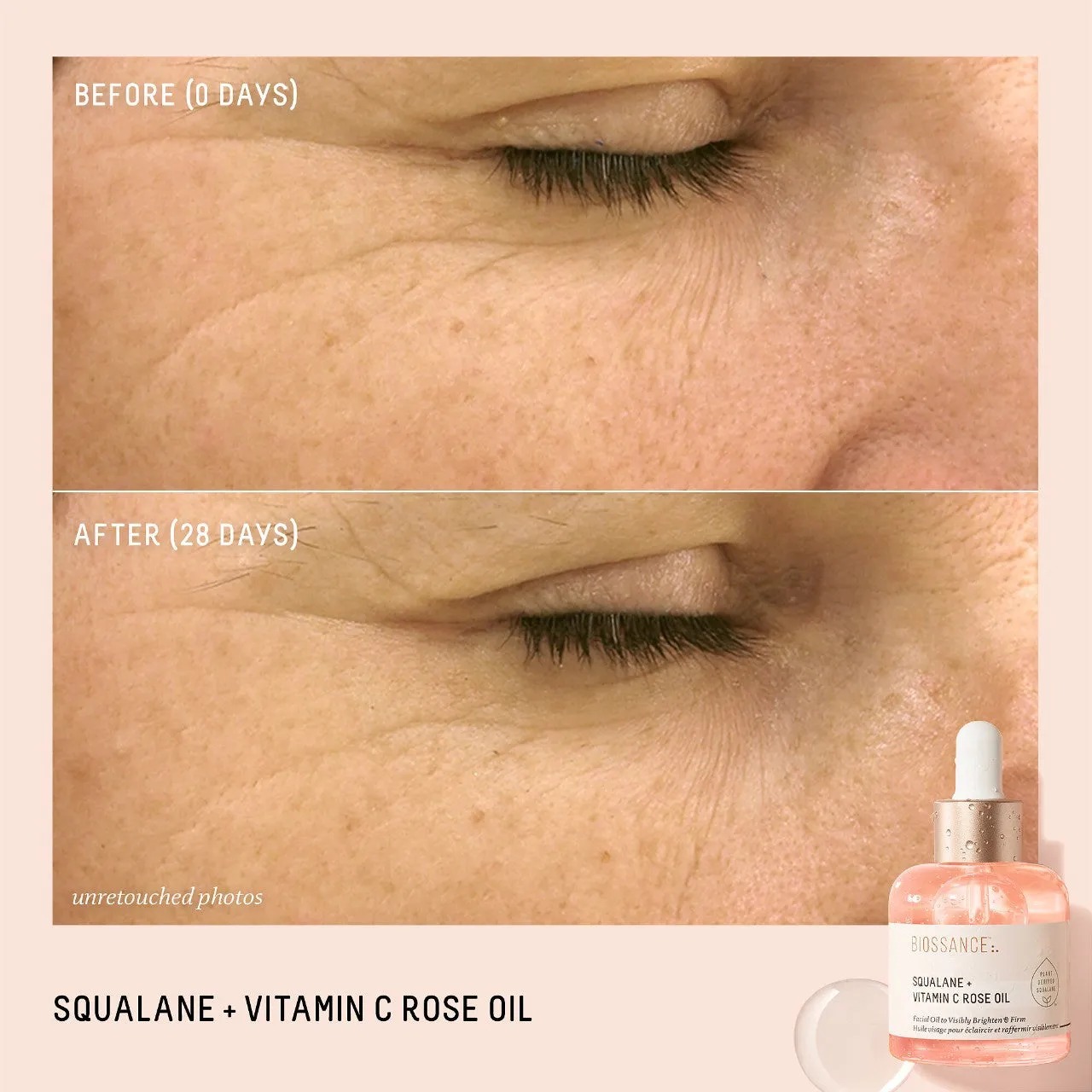 Biossance Squalane   Vitamin C Rose Firming Oil