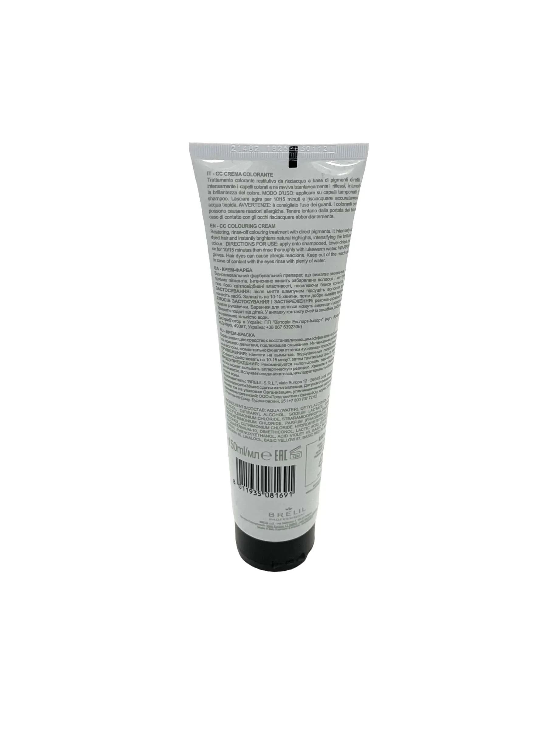 Brelil CC Color Cream Hair Mask No Ammonia, No peroxide 5.07 oz