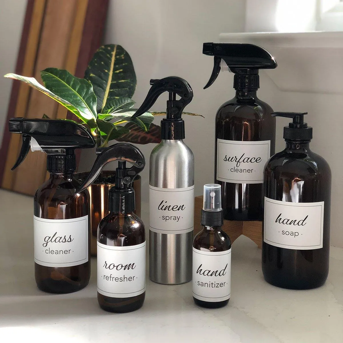 eco home bottle labels (6 pack)