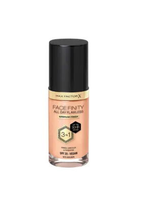 Facefinity All Day Flawless 3 in 1 Vegan Foundation-Golden - Gold