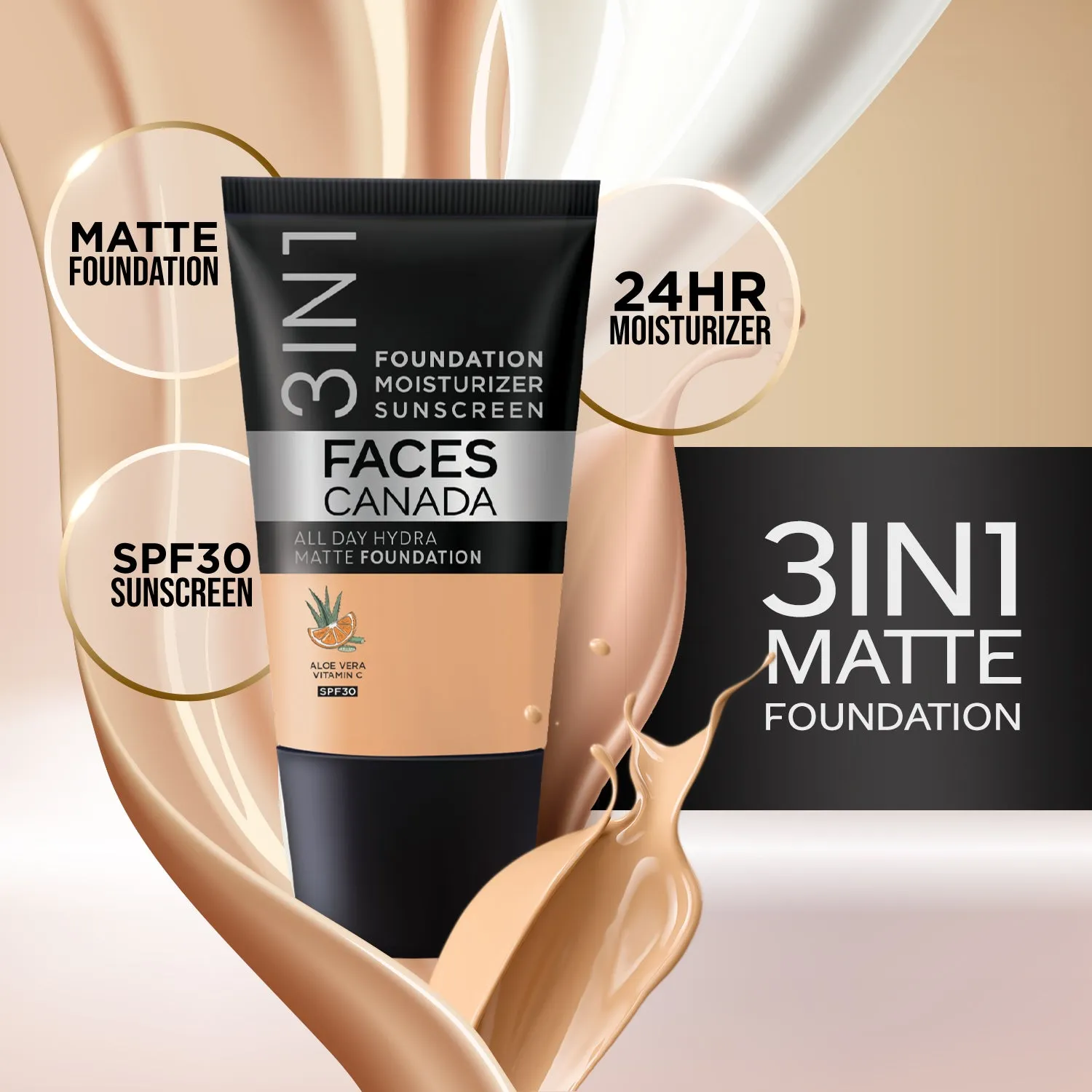 FC All Day Hydra Matte Foundation Rose Ivory 011 18ml