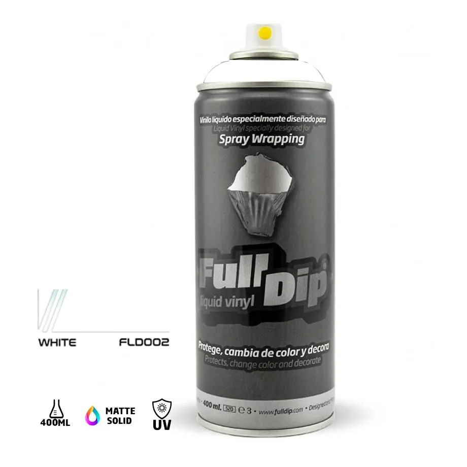 Full Dip Liquid Vinyl Spray Paint 400ml - White