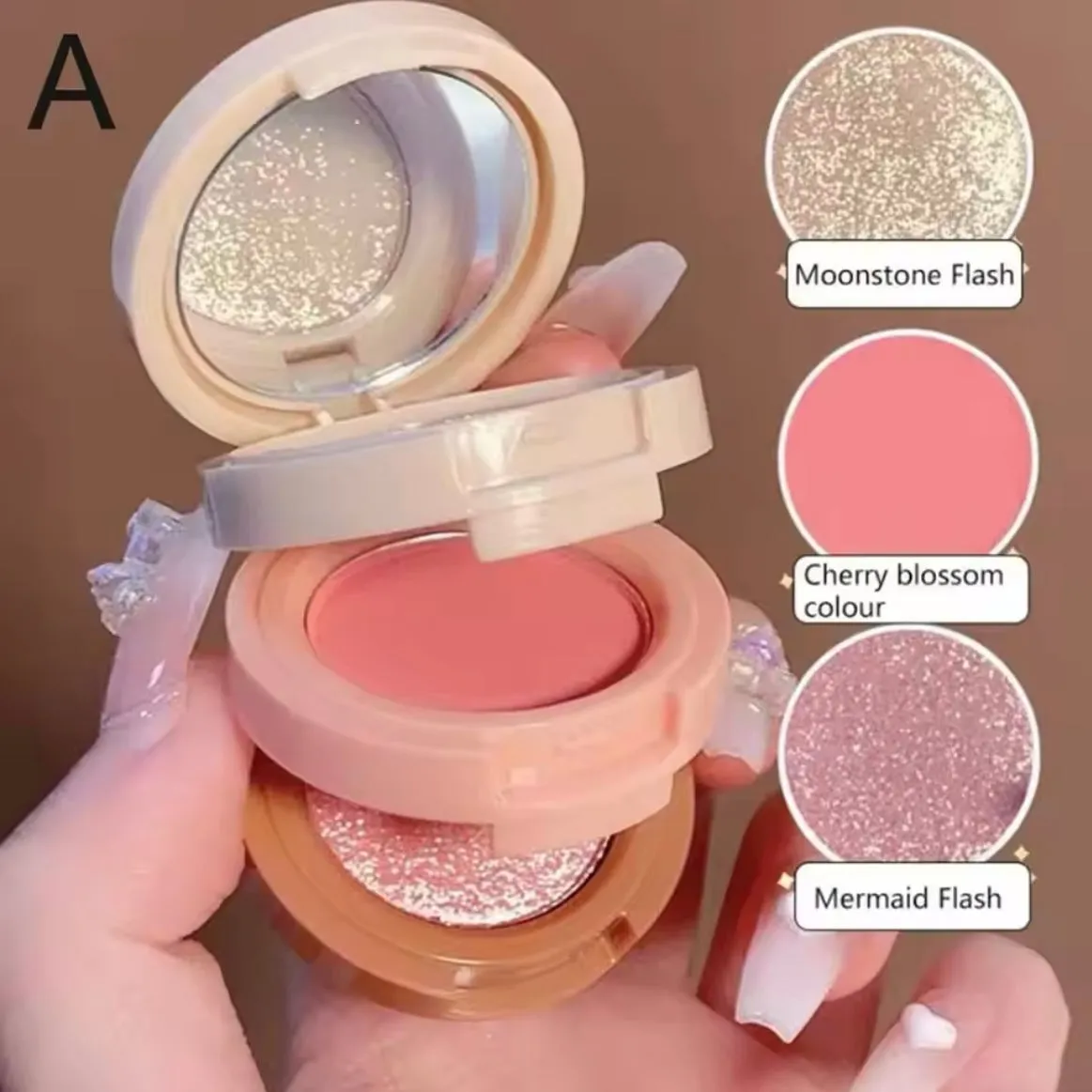 Hudamoji - 3 in 1 Blush & Highlighter Kit