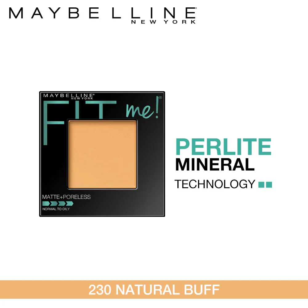 Maybelline New York Fit Me Matte   Poreless Powder, 230 Natural Buff