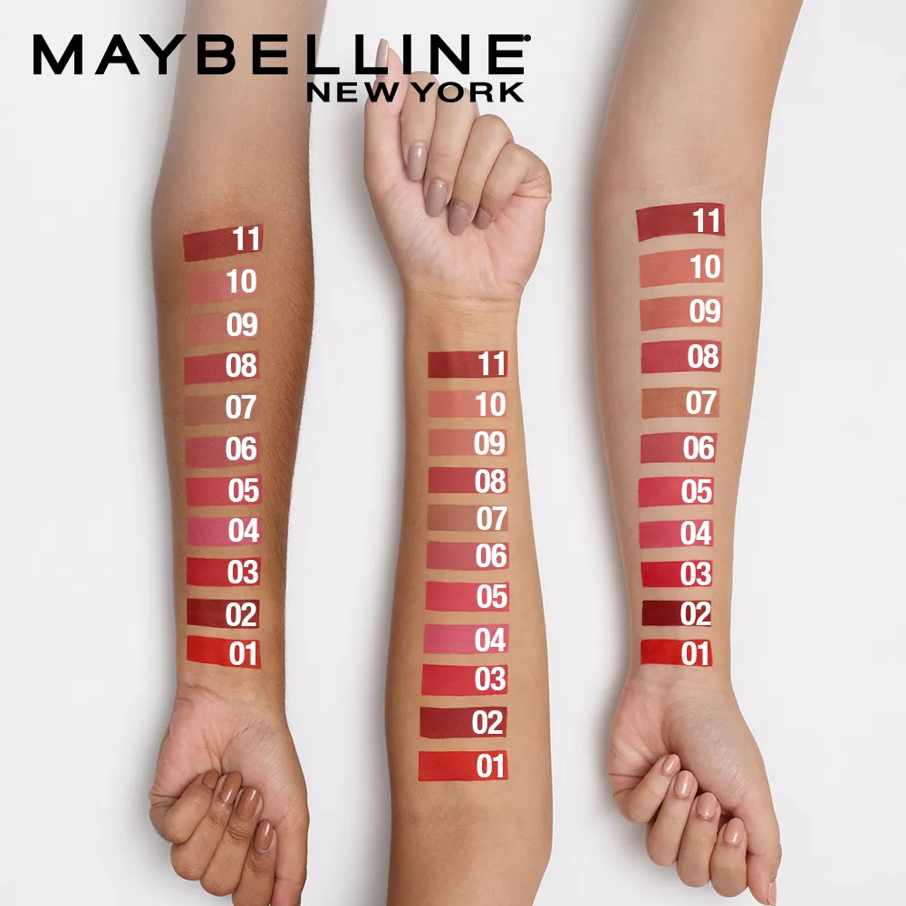 Maybelline New York Sensational Liquid Matte Lipstick 03 Flush It Red, 7G.