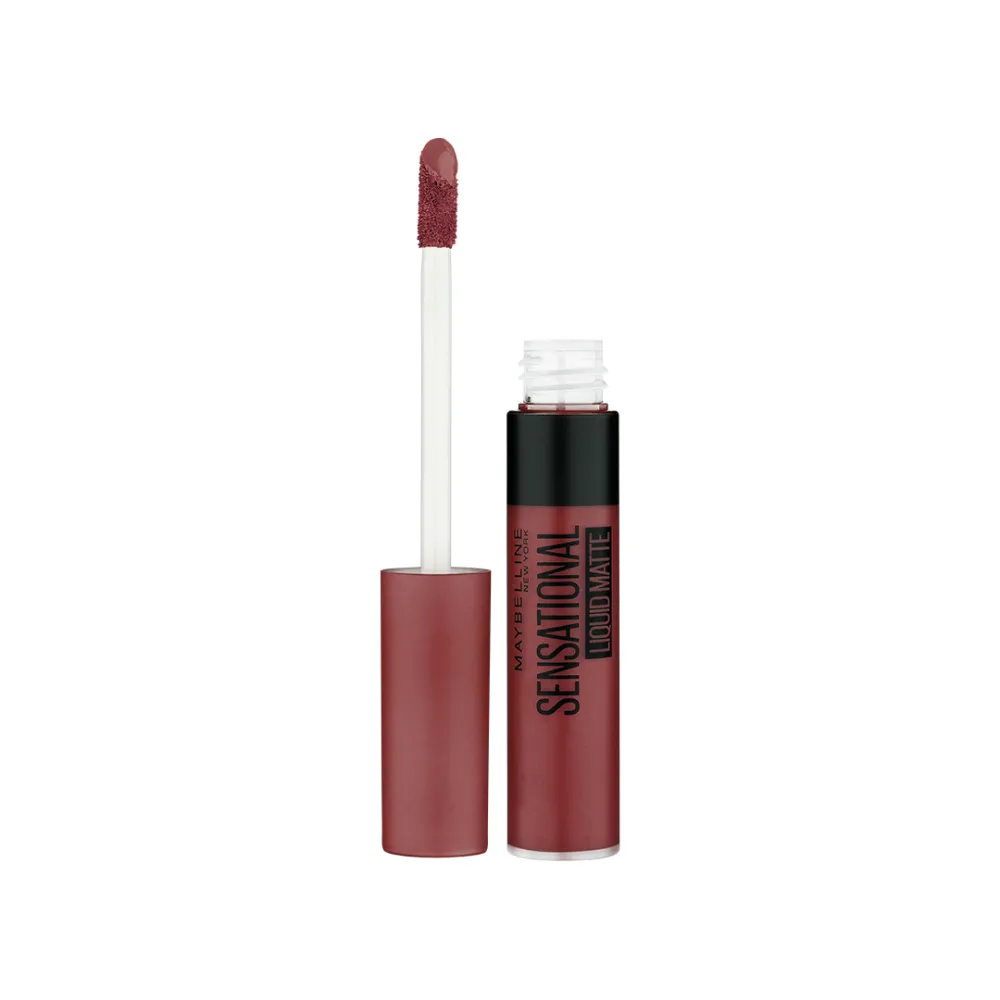 Maybelline New York Sensational Liquid Matte Lipstick, 21 Nude Nuance, 7ml - Liquid Lipstick Shades Delivering Intense Matte Color Effect