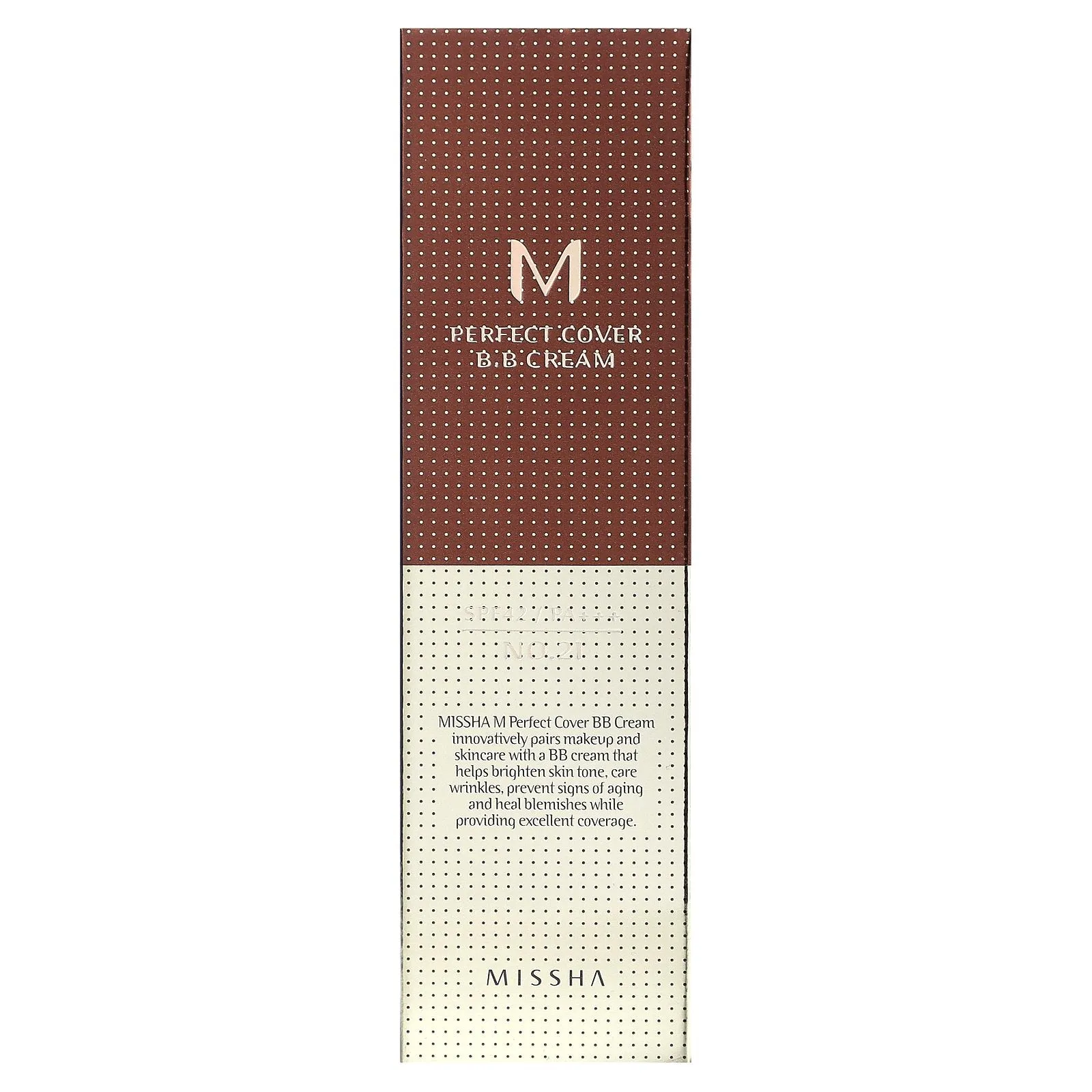 Missha, M Perfect Cover B.B Cream, SPF 42 PA   , No. 21 Light Beige, 1.7 oz (50 ml)