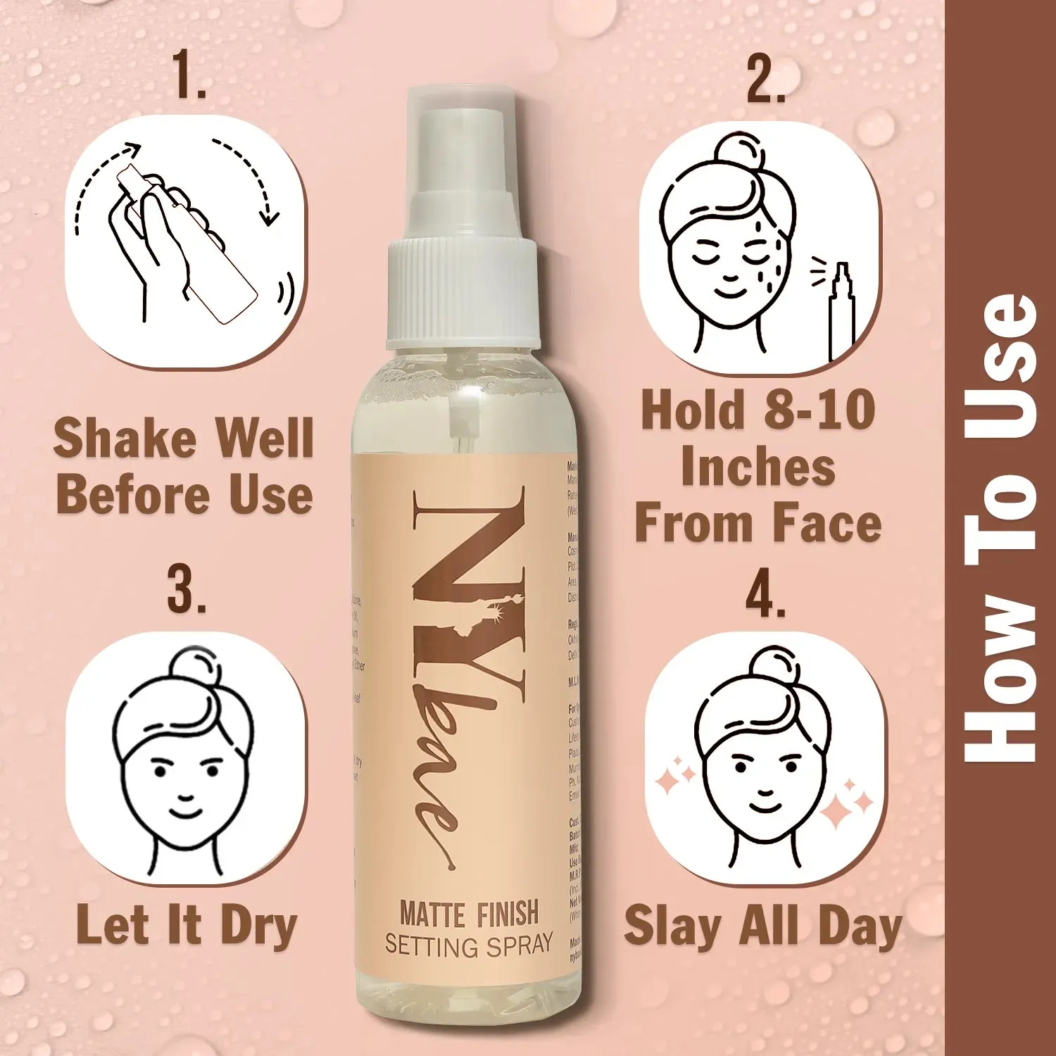 NY Bae Matte Finish Setting Spray (120 ml) | Oily Skin | Enriched With Green Tea Extracts | Prevents Melting | Long-Lasting | Sweatproof | Hydrating