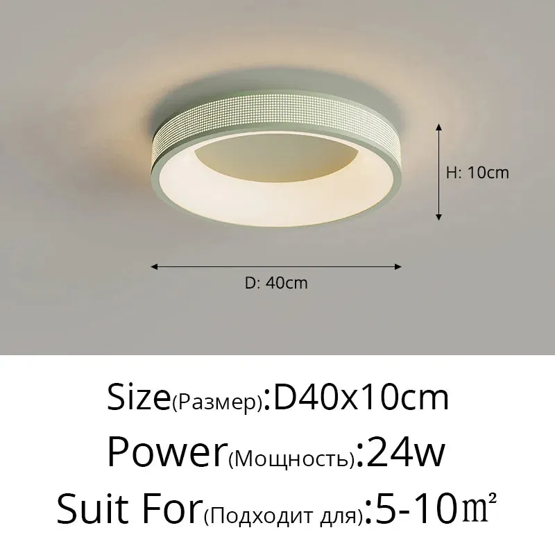 QIYI Jommen Circle Square Cream Style LED Ceiling Light